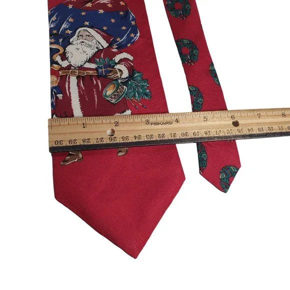 Wembley Vintage Santa Mens Necktie Tie Christmas Designer Holiday Work Dad Gift - Picture 4 of 6